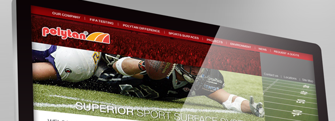 Polytan USA Website Design by Solocube - World-Leading Sports Surface Provider Polytan Announces Expansion Into The U.S. Market With Atlanta Office, Targeted Fresh-Look Branding And Bold New Website