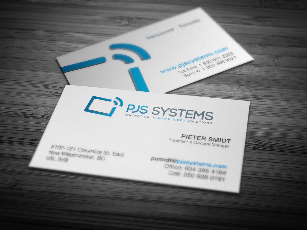 PJS Systems Business Card Design Solocube Creative - Solocube Creative Rebrands PJS Systems With a Distinct Corporate Identity