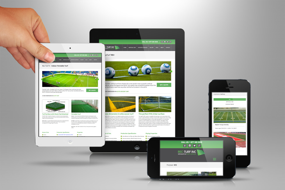 Rec Turf Responsive Web Design by Solocube Creative01 - Rec-Turf Gets New and Improved Website from Solocube Creative