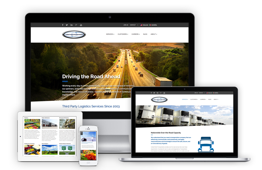 UWT Responsive Web Design Solocube02 - United World Transportation Accelerates Itself into 2015 and Beyond with a Brand New Website