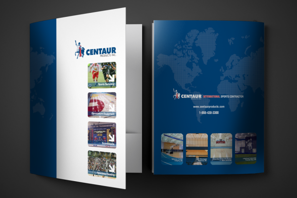 Centaur Products presentation folder design by Solocube Creative 600x400 - Portfolio