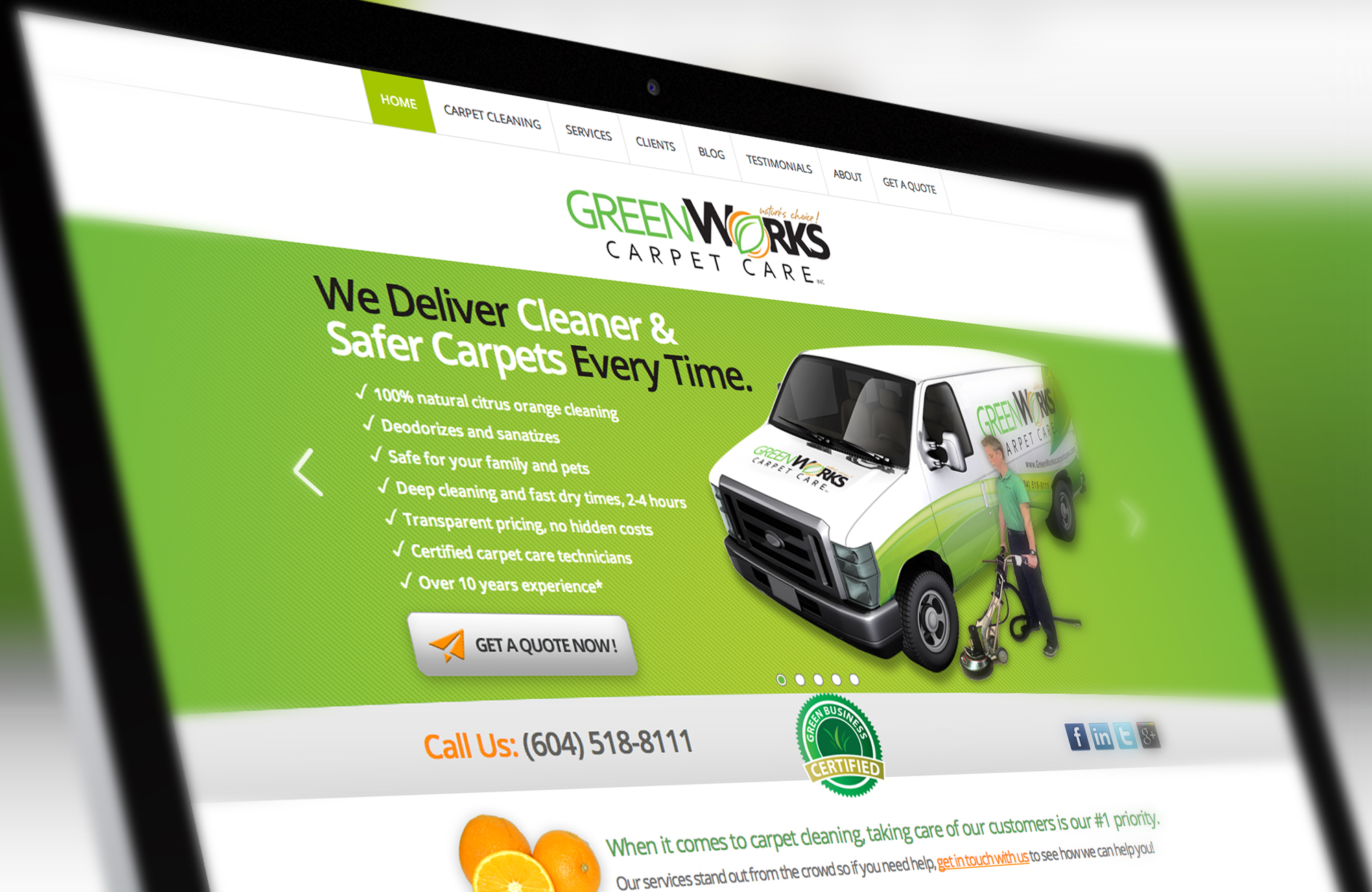 GreenWorks Responsive Web Design Gallery 04 - Local SEO Vancouver