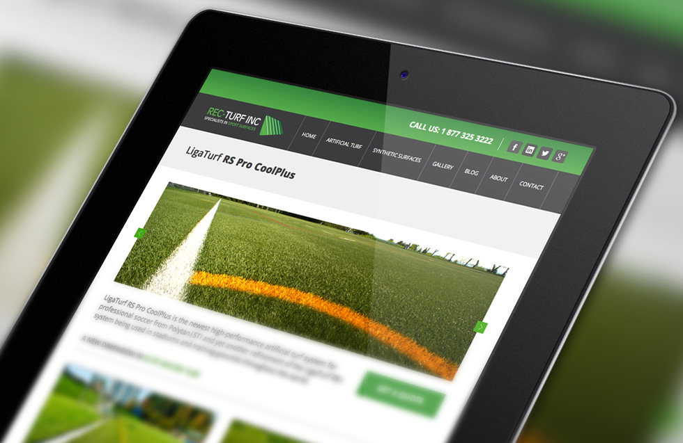 Rec Turf Responsive Web Design by Solocube Creative03 - Website Content Writing Vancouver