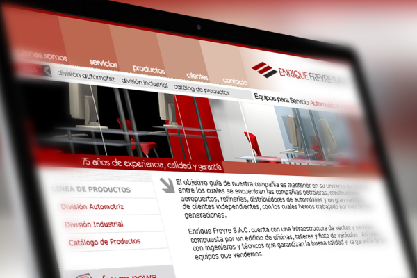 Enrique Freyre Website Design2 by Solocube Creative 600x400 - Website & Brand Design For Auto And Industrial Equipment Company Enrique Freyre in Lima, Peru