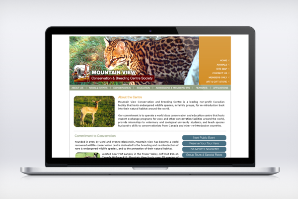 Mountain View Conservation Breeding Centre Website Design by Solocube Creative 600x400 - Mountain View Conservation