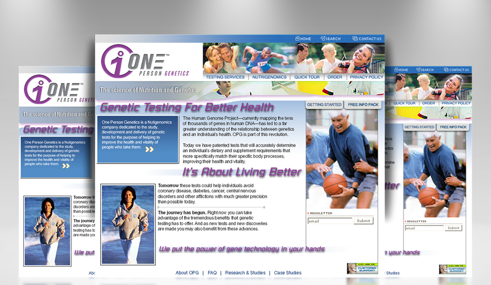 One Person Genetics Website Design by Solocube Creative 970x563 - One Person Genetics Website Designed by Solocube Creative