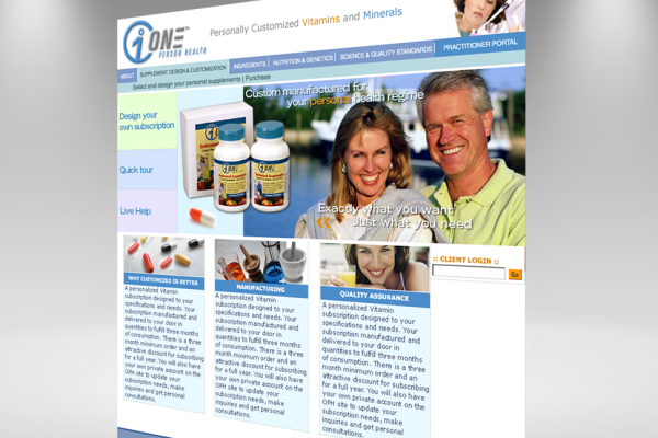 One Person Health Website Design by Solocube Creative 600x400 - One Person Health