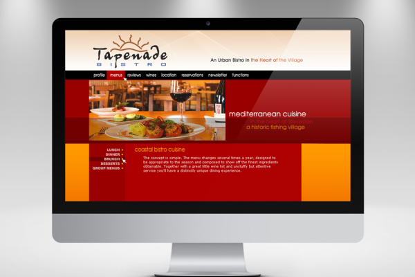 Tapenade Website Design2 by Solocube Creative 600x400 - Website Design Launch For Restaurant Tapenade Bistro In Steveston, BC