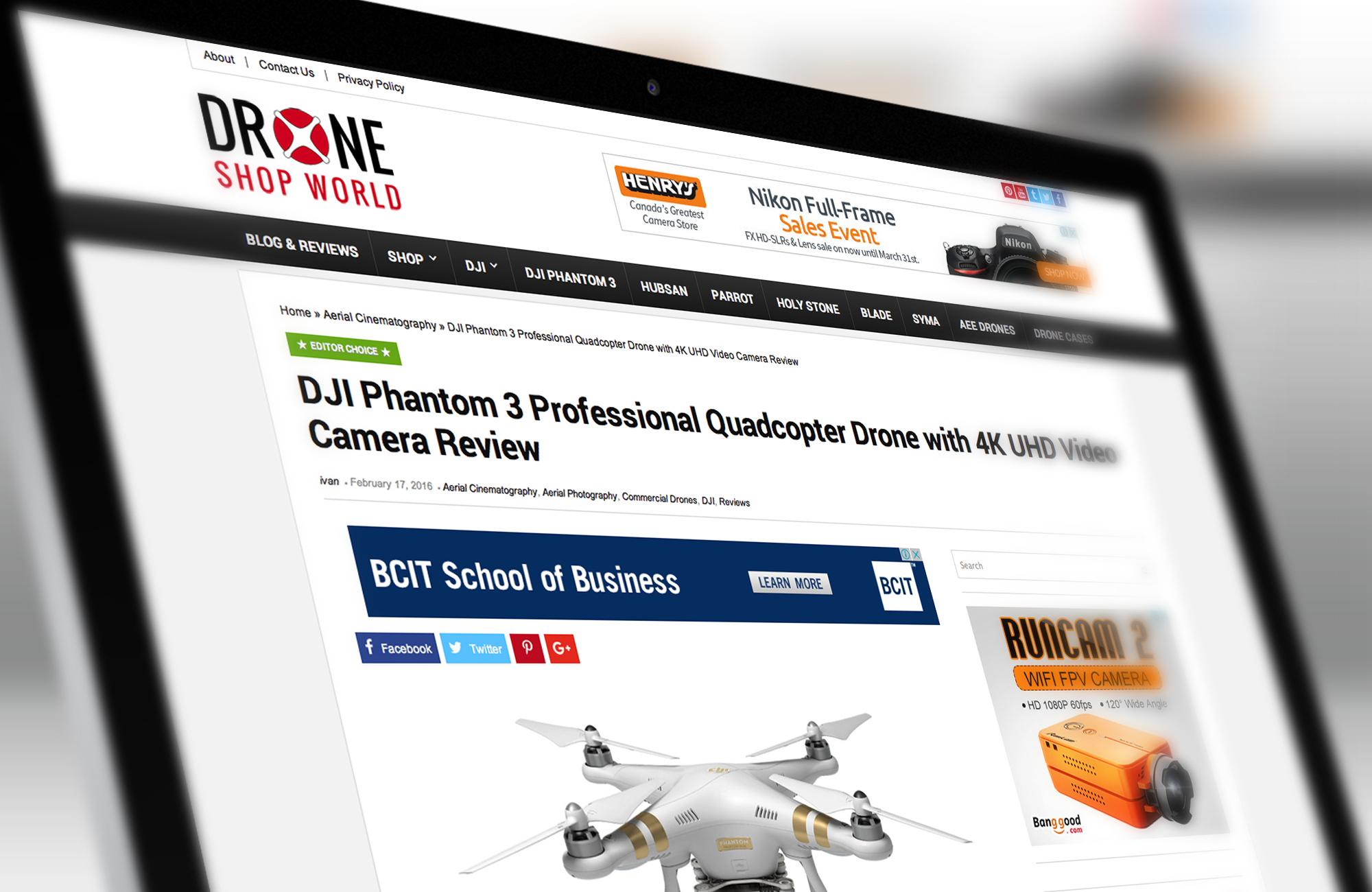 Drone Shop World Content Writing - Blog Content Writing Vancouver