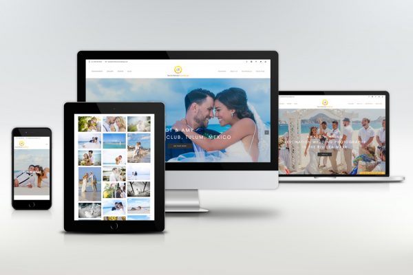 Fun in the sun weddings web design front 600x400 - Fun In The Sun Weddings, Riviera Maya Destination Wedding Photography Business, Launches Its New, User-Friendly, Solocube-Designed Website