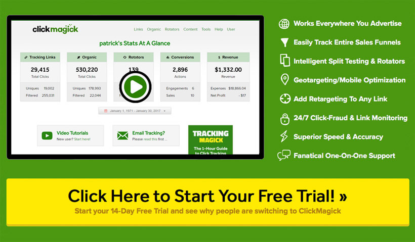 clickmagick review - ClickMagick Review: Manage and Optimize All Your Marketing with this Powerful Link Tracking Software