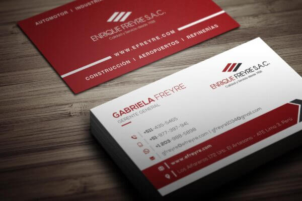 Business Card Design for Enrique Freyre SAC
