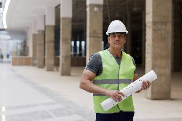 Building Contractor at Construction Site